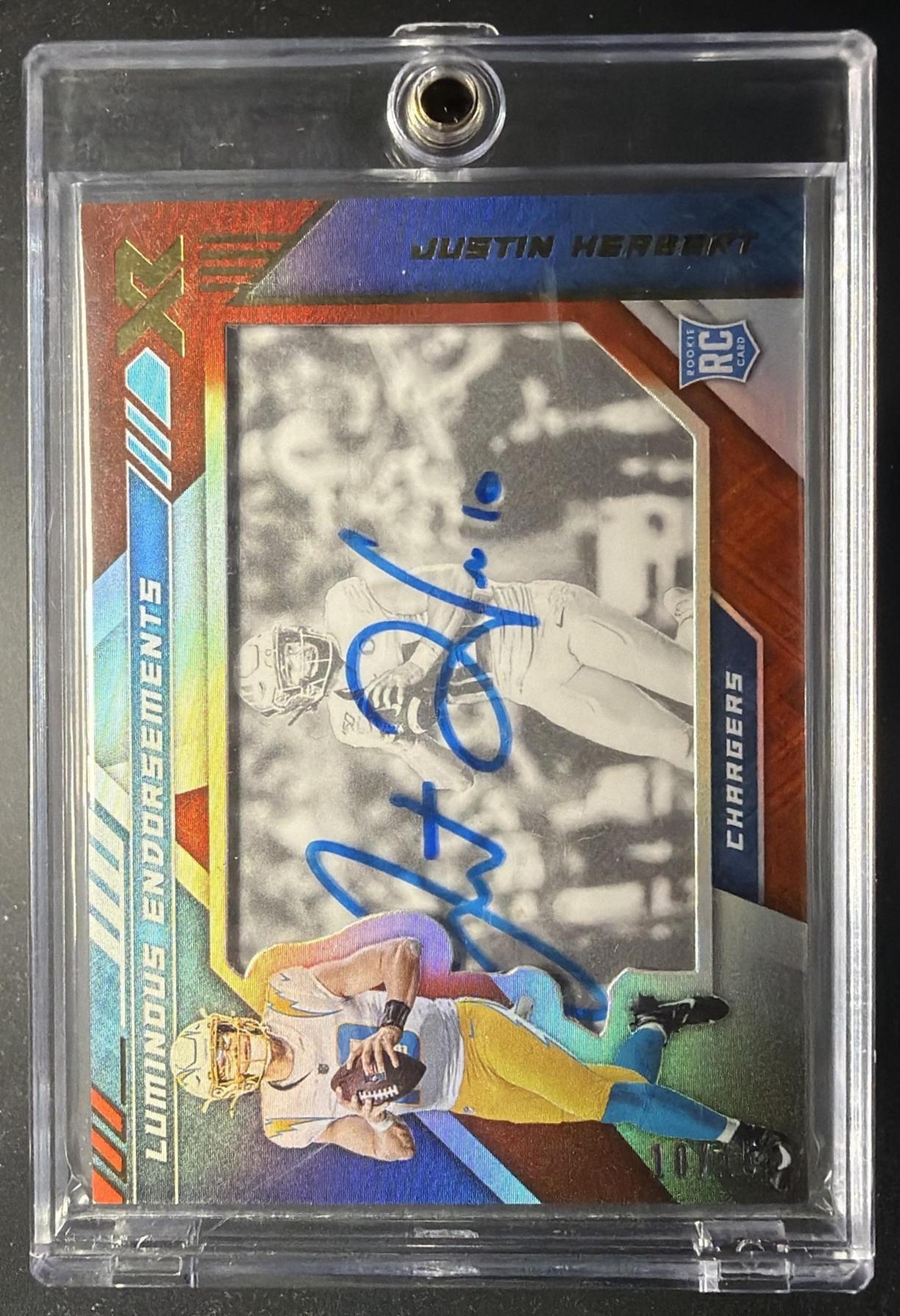 2020 Panini XR Justin Herbert #LE-JH Luminous Endorsements /15 RC Auto
