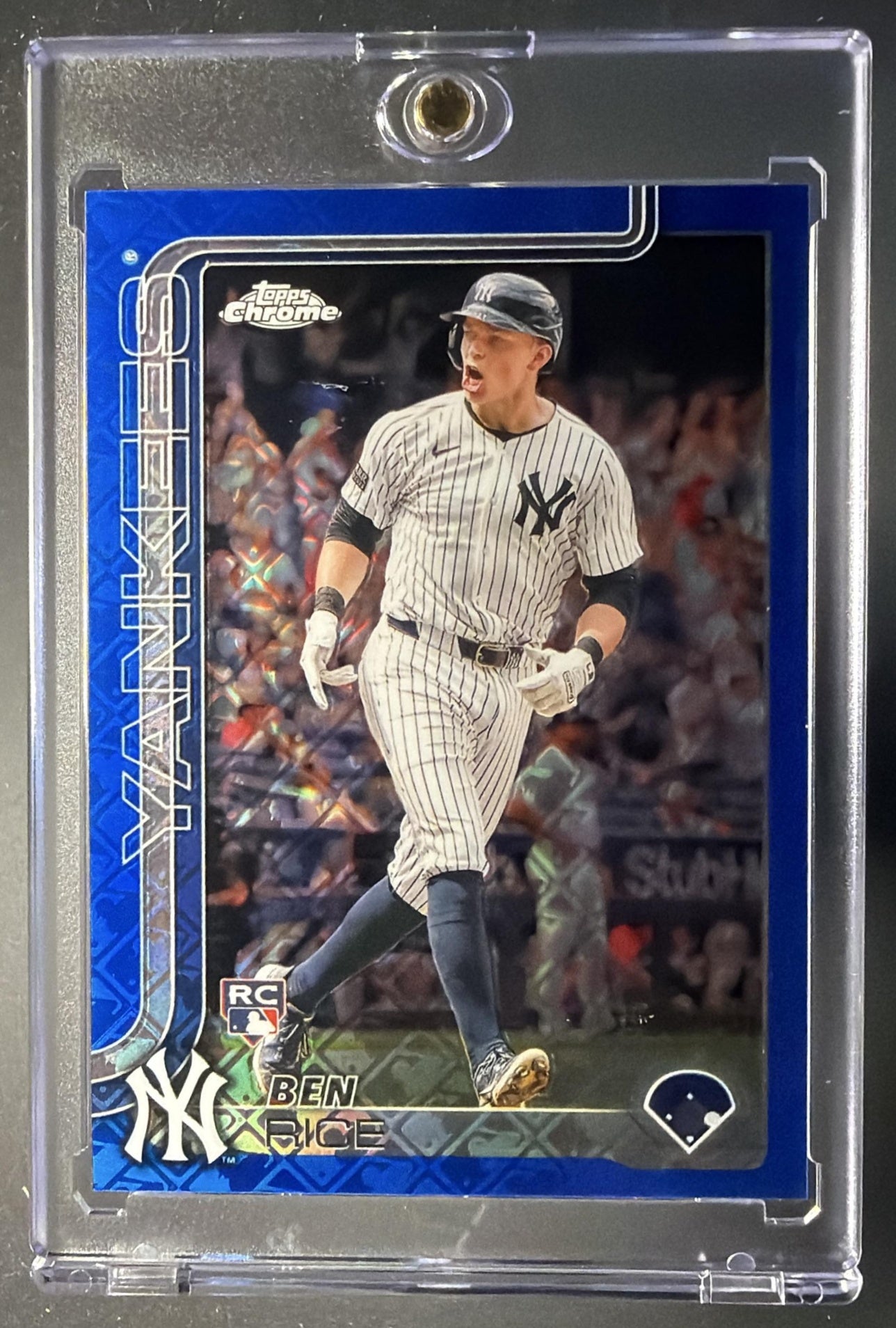 2025 Topps Chrome Logofractor Ben Rice Blue /150 #139 RC