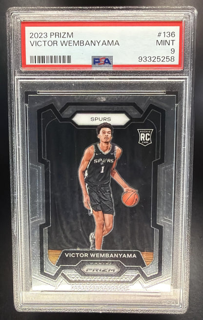 2023-24 Panini Prizm Victor Wembanyama #136 RC PSA 9