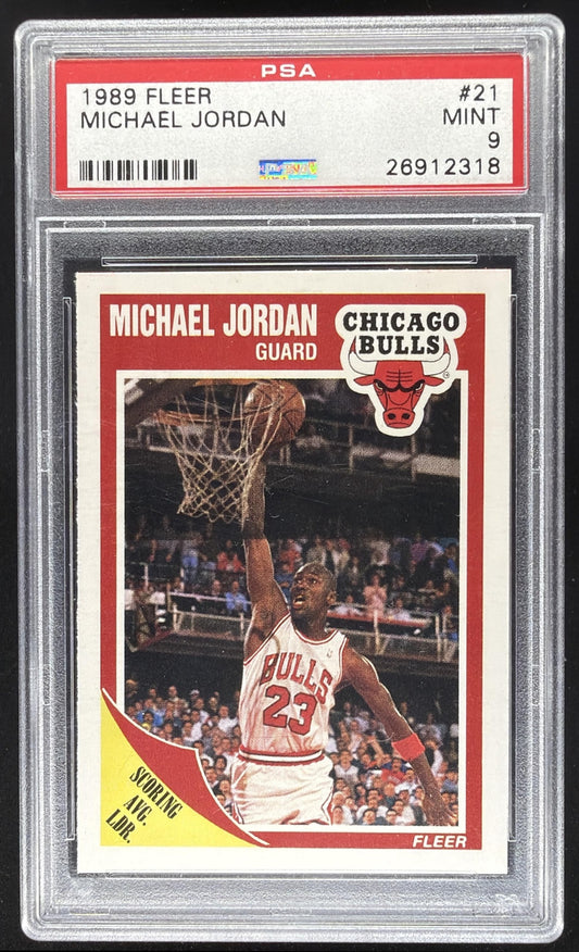 1989-90 Fleer Michael Jordan #21 Scoring Leader PSA 9