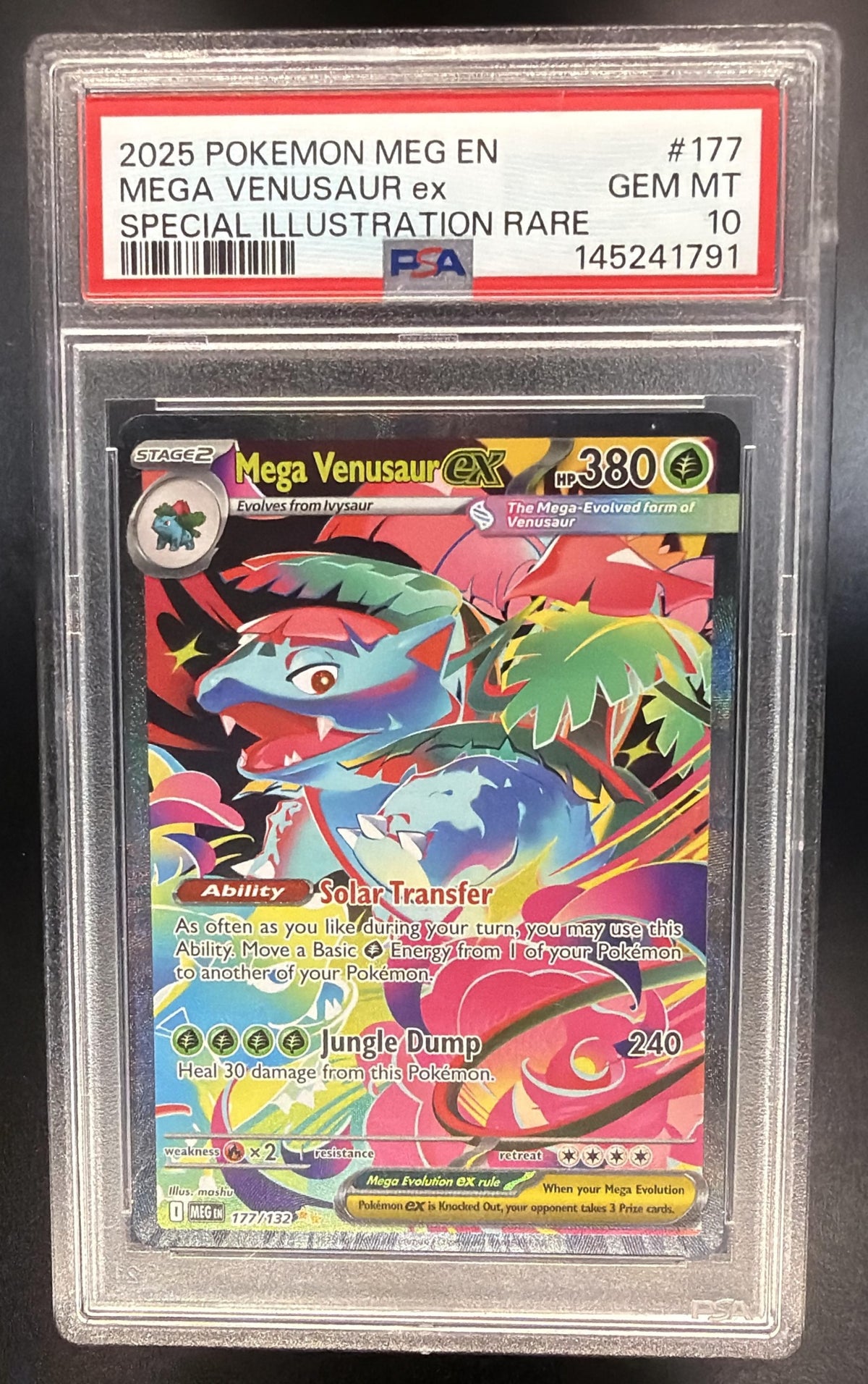 2025 Pokemon Mega Evolution Mega Venusaur ex 177/132 PSA 10