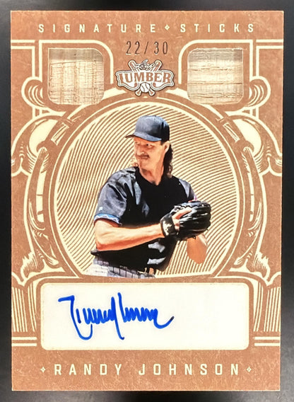 2025 Leaf Lumber Randy Johnson #SS-RJ1 Signature Sticks Auto Bronze 22/30