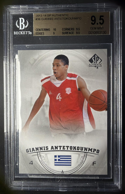 2013-14 SP Authentic Giannis Antetokounmpo #36 - RC BGS 9.5
