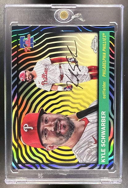 2025 Topps Chrome Platinum Anniversary Kyle Schwarber #175 Black Refractor /10
