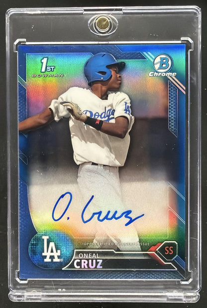 2016 Bowman Chrome Oneil Cruz #BCAP-OC Prospects Auto Blue Refractor 147/150