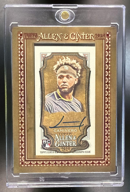 2024 Topps Allen & Ginter Junior Caminero #MA-JC Mini Baseball Auto RC