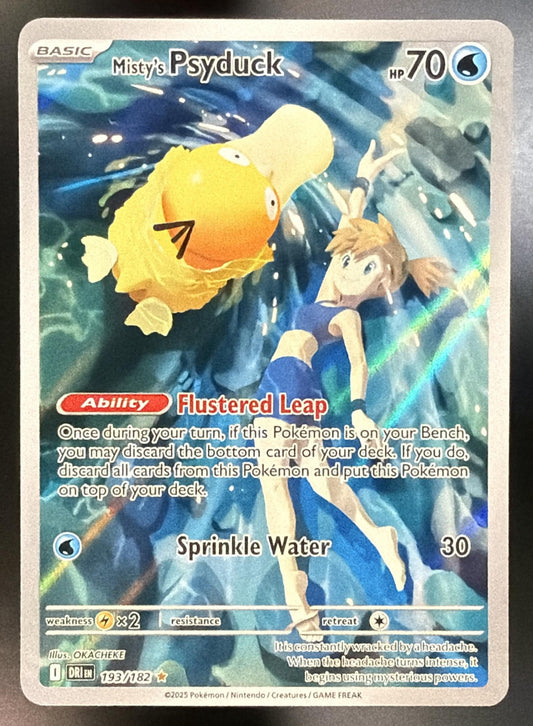2025 Pokemon Destined Rivals Misty's Psyduck IR 193/182 NM