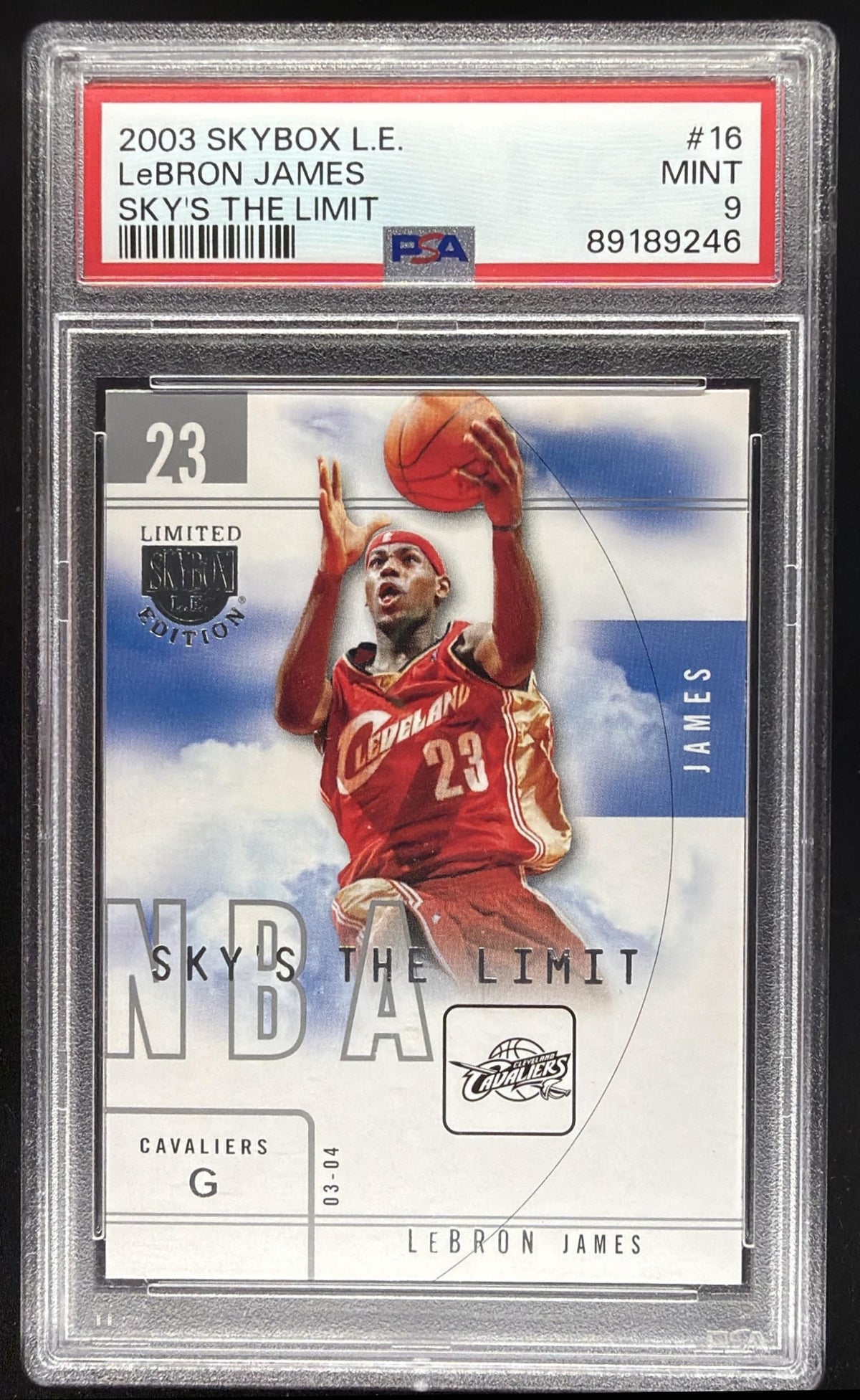 2004-05 Fleer Skybox L.E. LeBron James #23 RC PSA 9