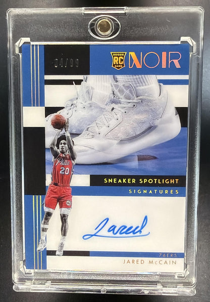 2024-25 Panini Noir Jared McCain #15 Sneaker Spotlight Signatures 4/99 Auto