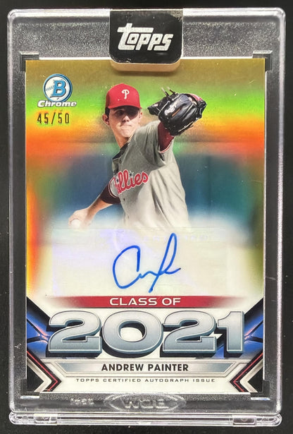 2021 Bowman Draft Andrew Painter #C21-AP Class of Auto Gold Refractor 45/50