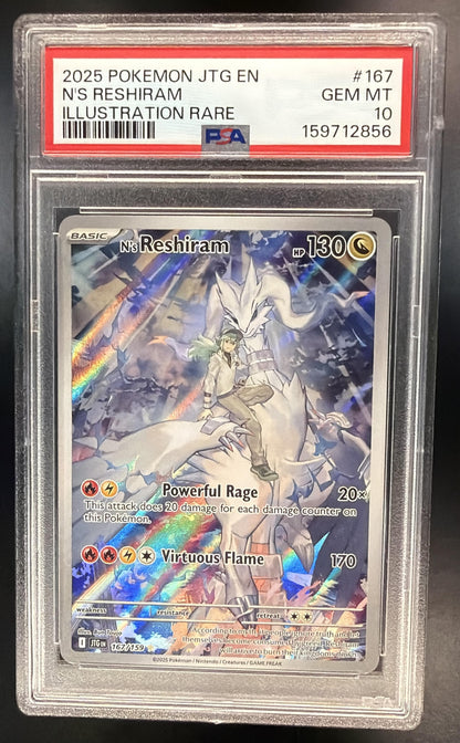 2025 Pokemon Journey Together N's Reshiram 167/159 PSA 10