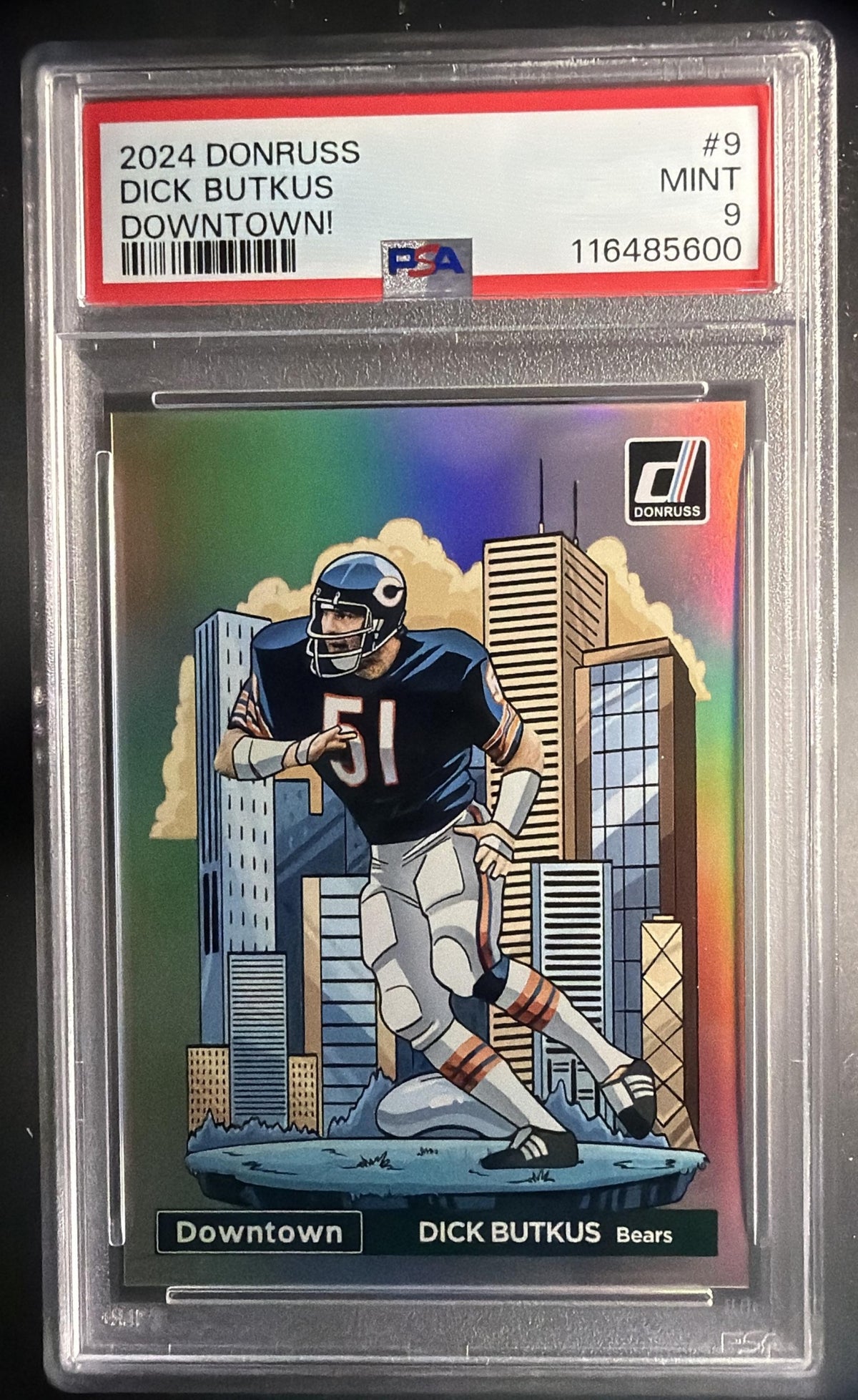 2024 Panini Donruss Dick Butkus #9 Downtown Bears PSA 9
