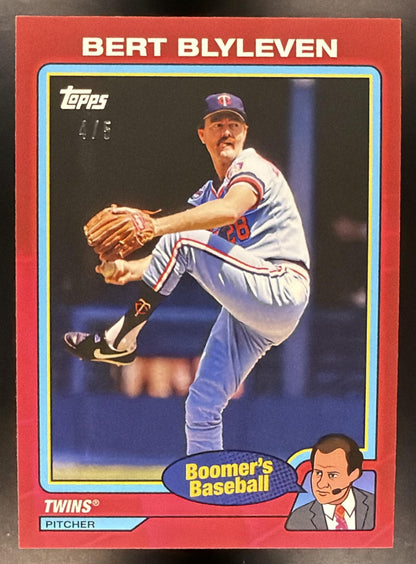 2024 Topps x Chris Berman: Boomer's Baseball Bert Blyleven #20 Red 4/5