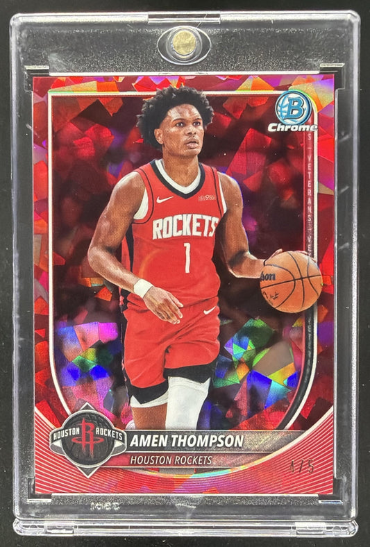 2025 Bowman Chrome Sapphire Amen Thompson #BCV-134 Red /5