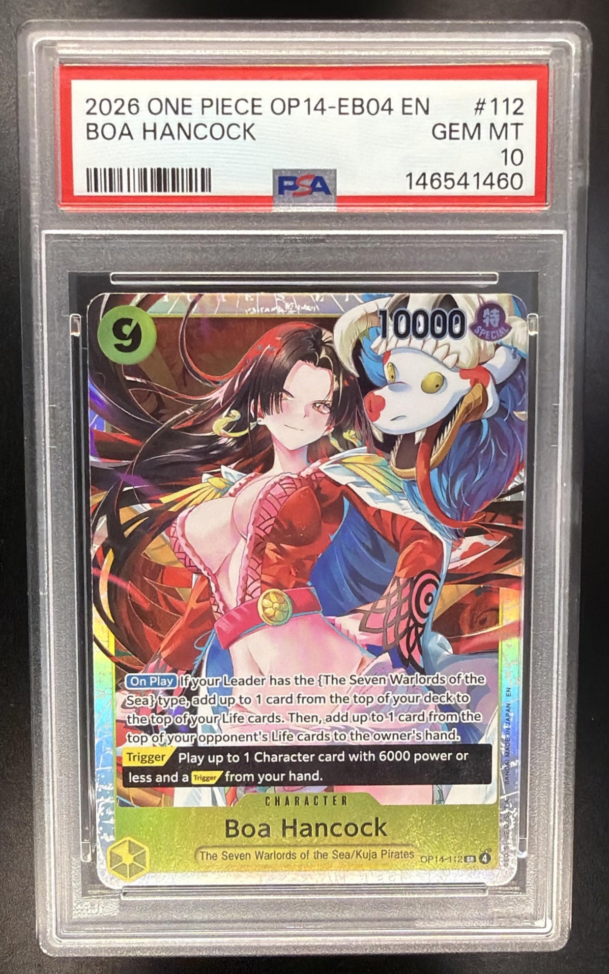 2026 One Piece Azure Sea's Seven Boa Hancock #OP14-112 Super Rare PSA 10