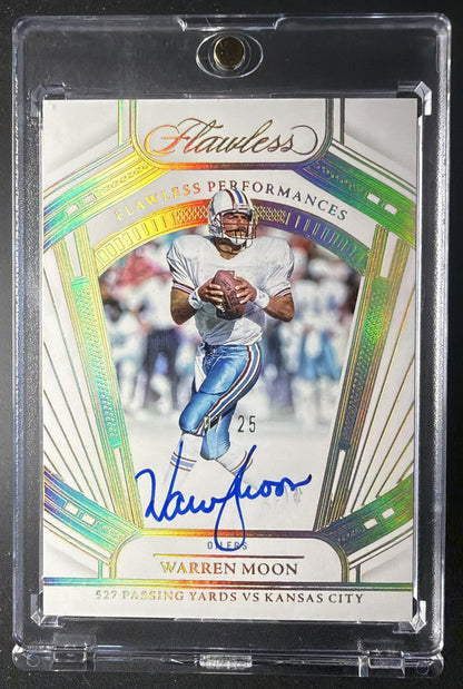 2024 Panini Flawless Warren Moon #5 Performances 7/25 Auto