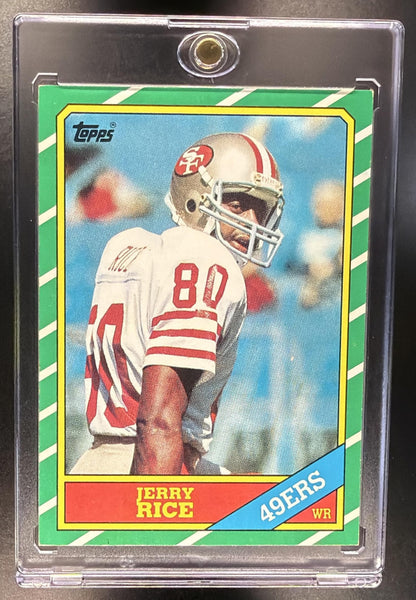 1986 Topps Jerry Rice #161b RC 49ers