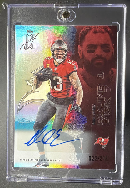 2025 Topps Signature Class Mike Evans #51 Veteran Auto Silver Foil 22/275