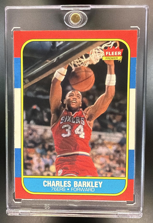 1986-87 Fleer Charles Barkley #7 RC Sixers