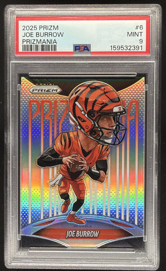 2025 Panini Prizm Joe Burrow #6 Prizmania SP PSA 9