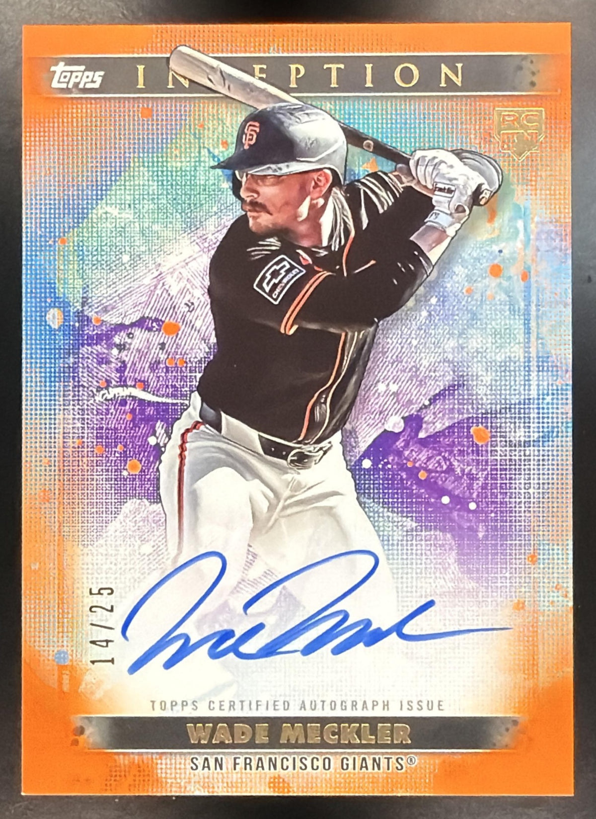 2024 Topps Inception Wade Meckler #BRES-WM Rookies and Emerging Star Auto Orange /25 RC