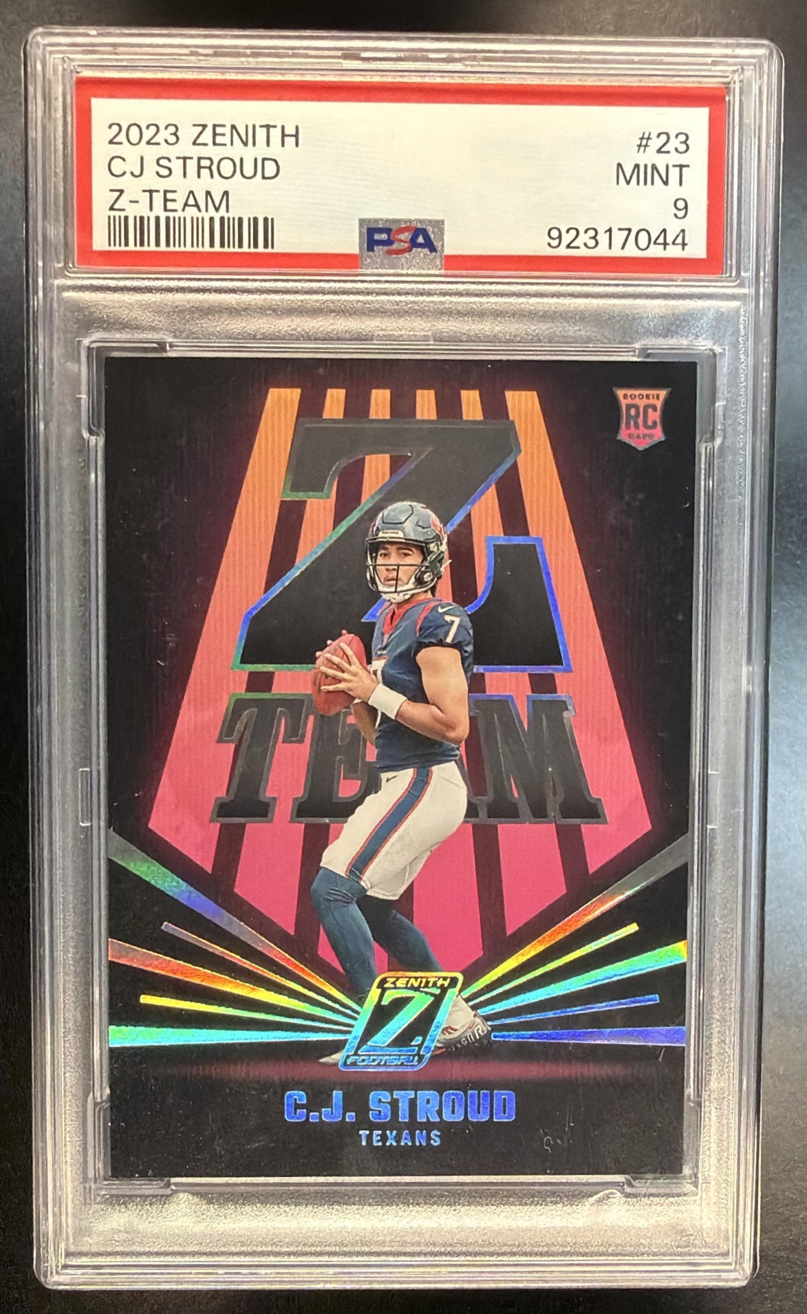 2023 Zenith C.J. Stroud #23 Z-Team PSA 9 RC Texans