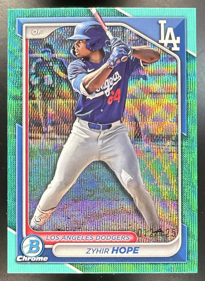 2024 Bowman Draft Zyhir Hope #BDC-139 Chrome Teal Wave 12/125 Refractor