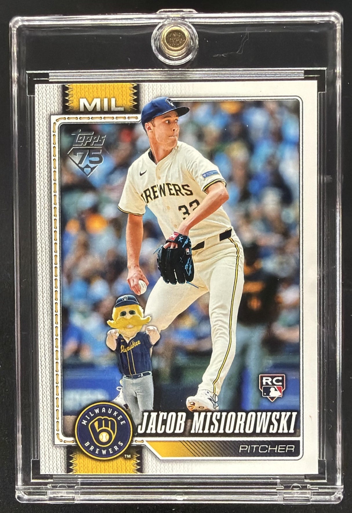 2026 Topps Series 1 Jacob Misiorowski #10 RC Mascot Celebration