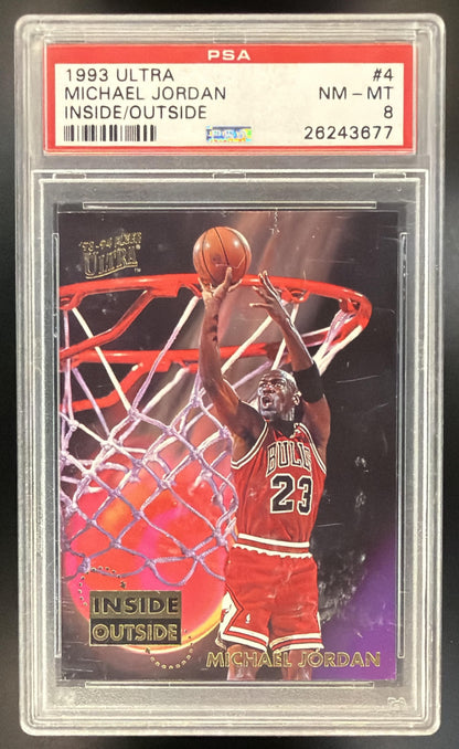 1993-94 Fleer Ultra Michael Jordan #4 Inside Outside PSA 8