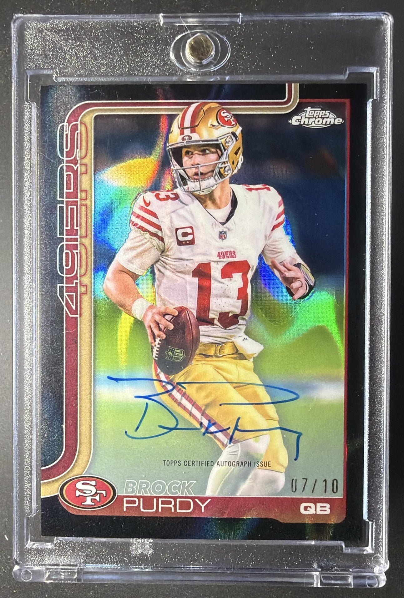 2025 Topps Chrome Brock Purdy #BA-BP Auto Black Lava Refractor 7/10