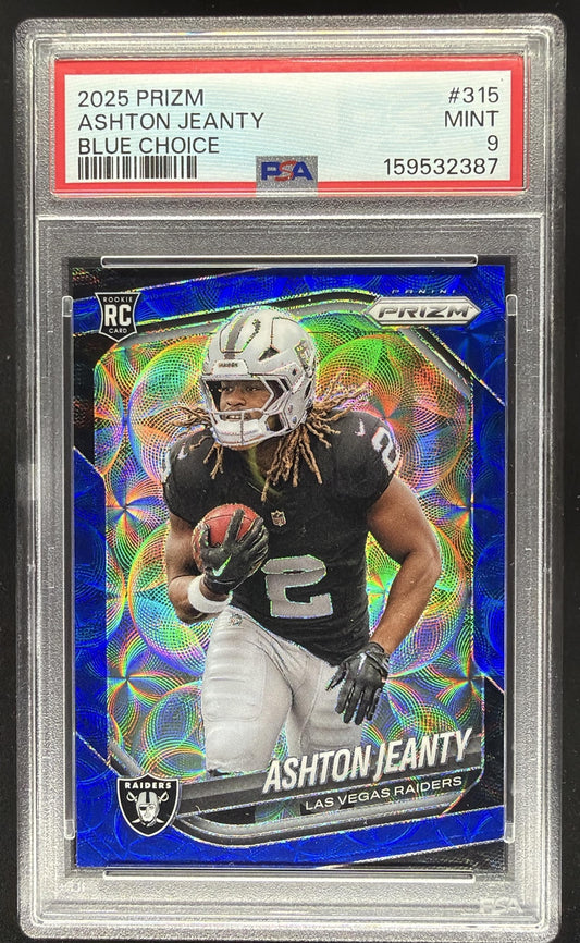 2025 Panini Prizm Ashton Jeanty #315 Blue Choice RC /14