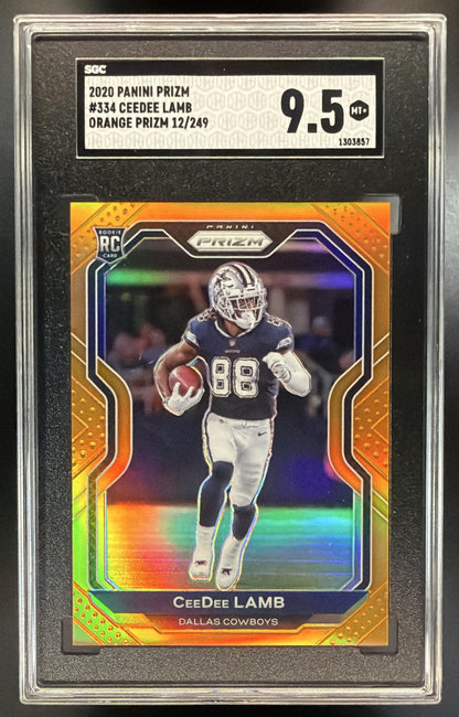 2020 Panini Prizm CeeDee Lamb #334 Silver RC SGC 9.5