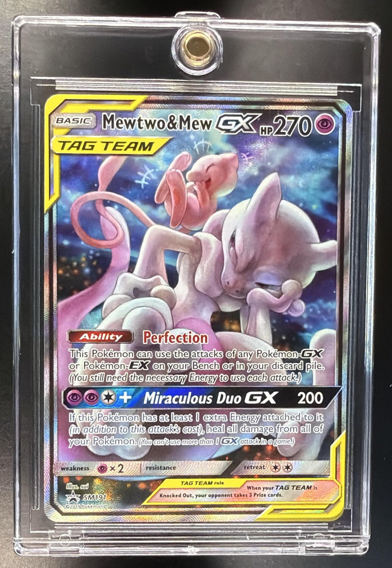 2019 Pokemon SM Black Star Promos Mewtwo & Mew #SM191
