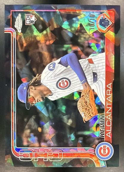 2025 Topps Chrome LogoFractor Kevin Alcantara #173 Image Variation Black Refractor /10 RC