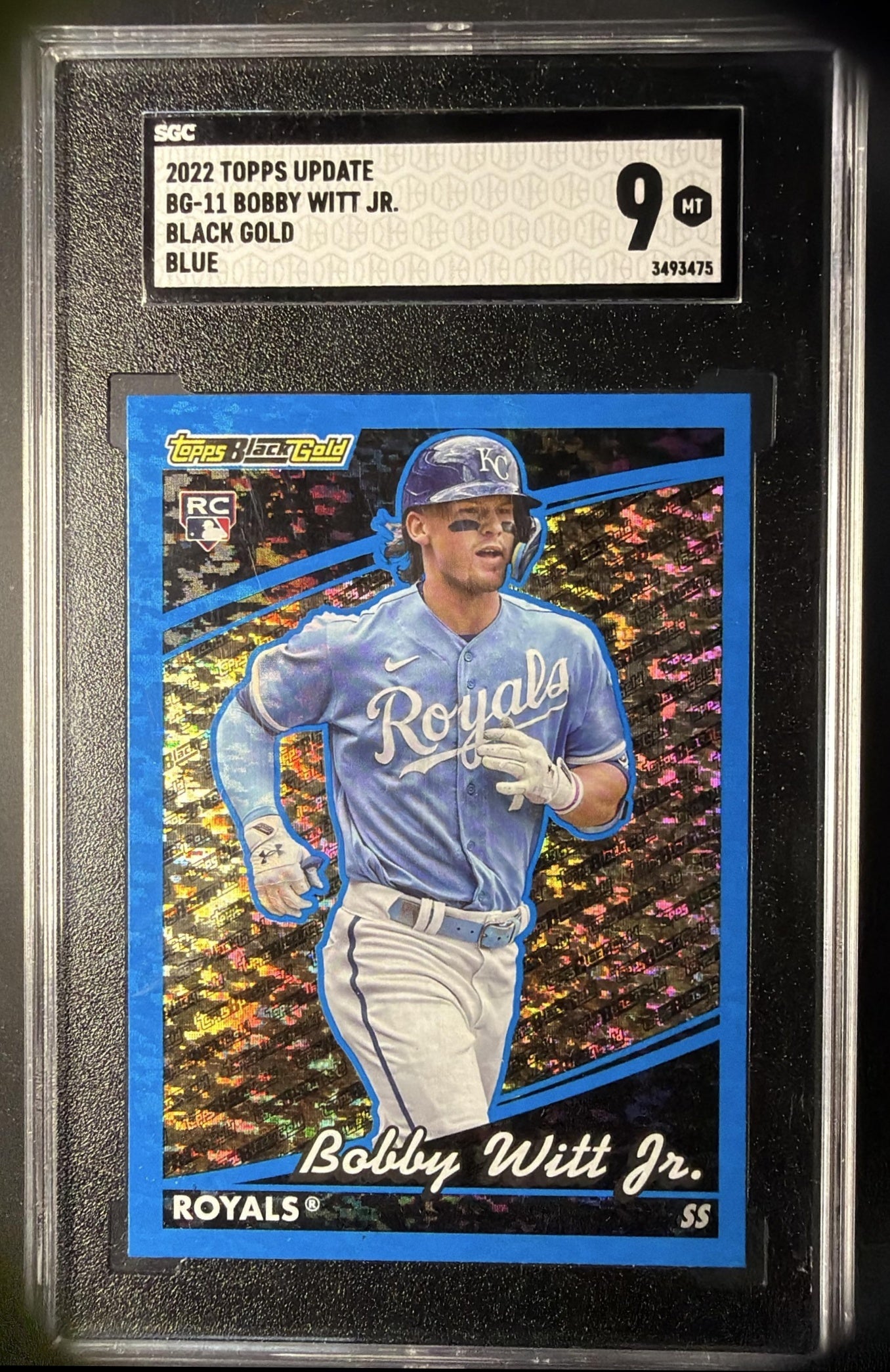 2022 Topps Update Bobby Witt Jr. #BG-11 Black Gold Blue RC SGC 9