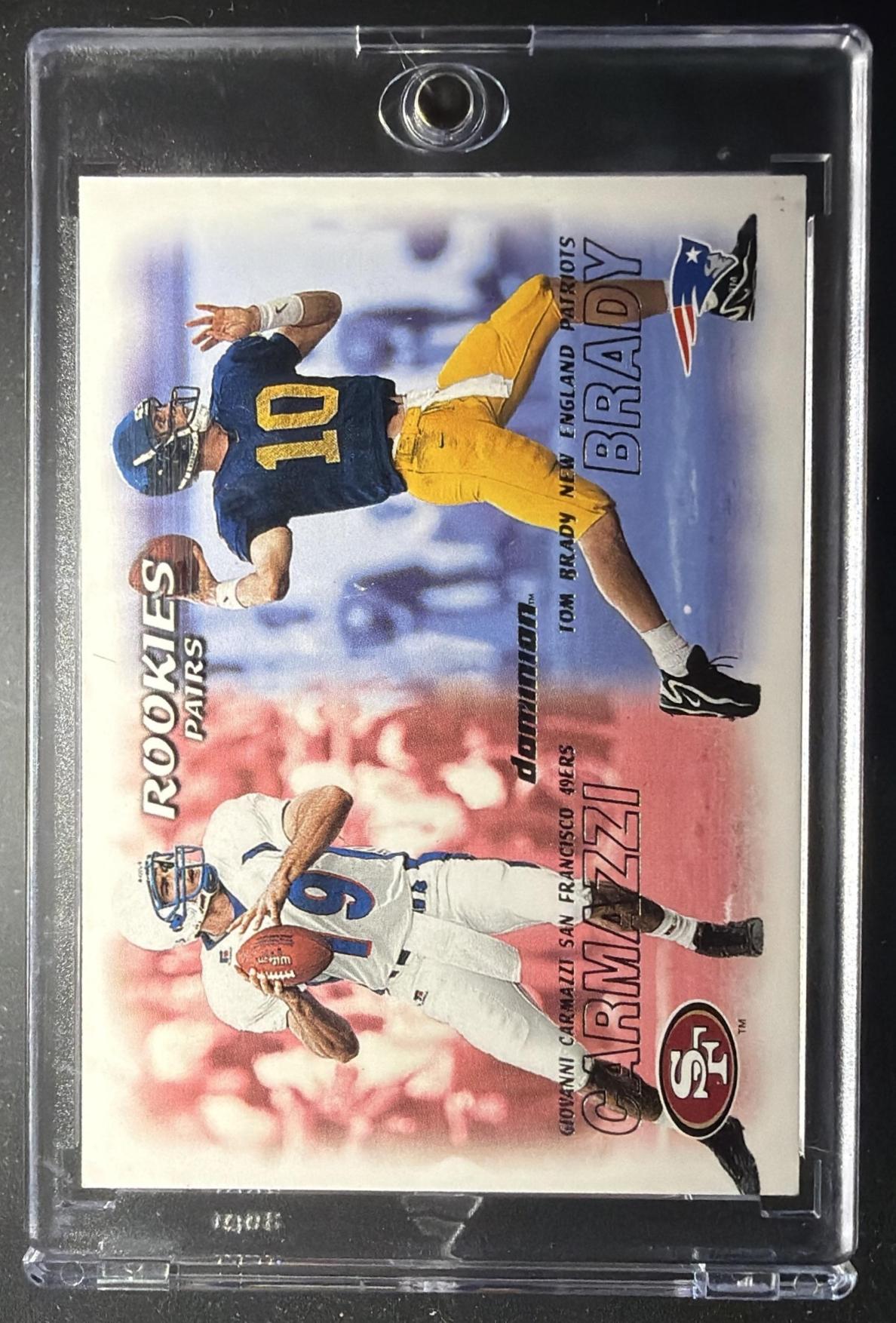 2000 Skybox Dominion Giovanni Carmazzi Tom Brady #234 RC Rookie
