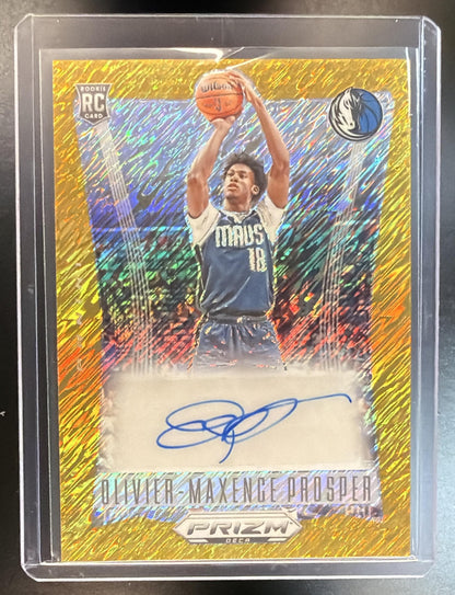 2023-24 Panini Prizm Deca NBA Olivier-Maxence Prosper #DS-OMP Gold Shimmer Auto 05/10 RC