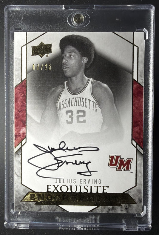 2012-13 Panini Exquisite Julius Erving #22 Marks of Fame Auto /25