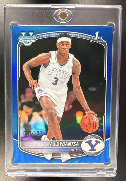 2025-26 Bowman AJ Dybantsa #BCP-1 Chrome True Blue Refractor 37/150 1st Prospect