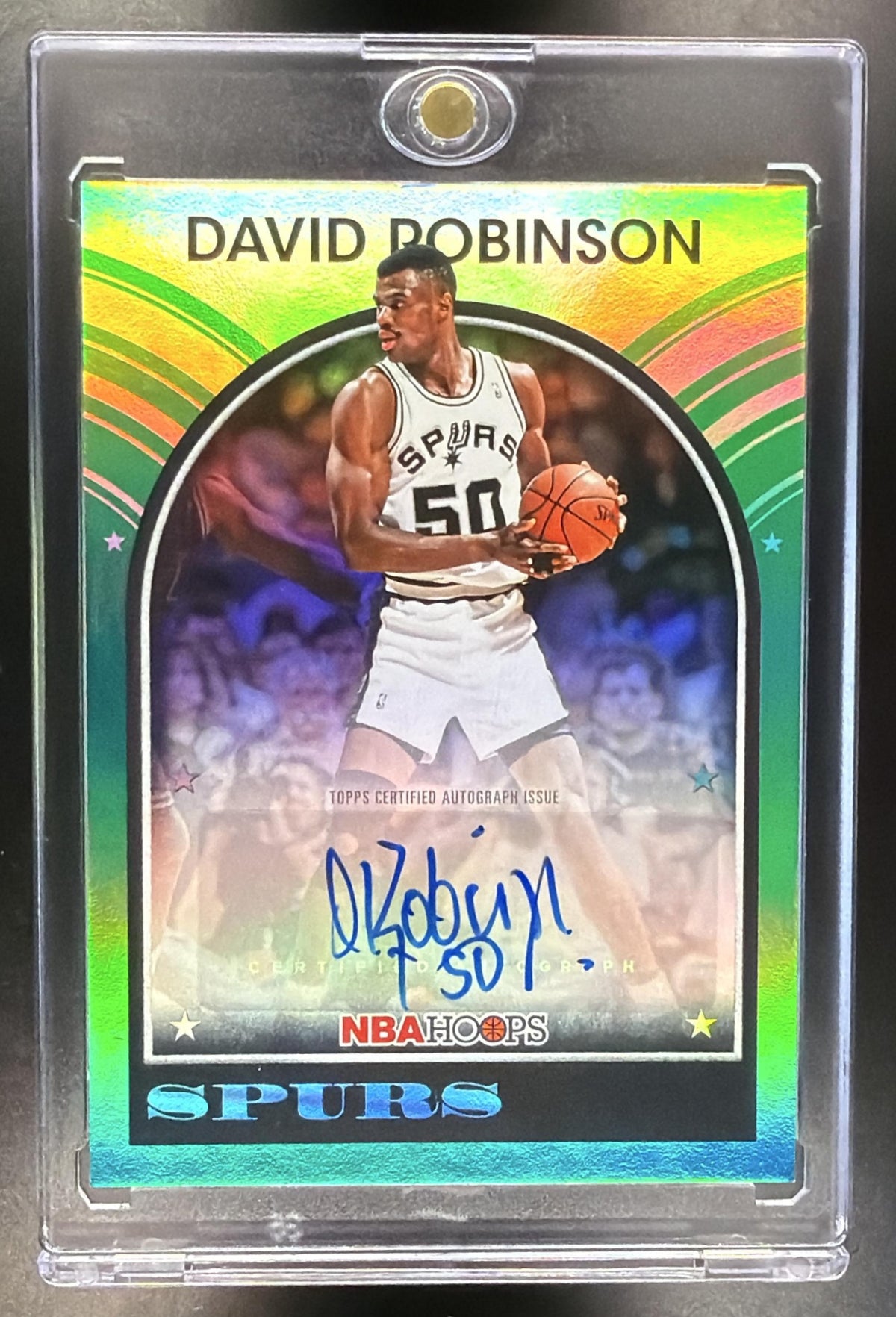 2025-26 Topps Hoops David Robinson #89S-DR 1989 Green Auto