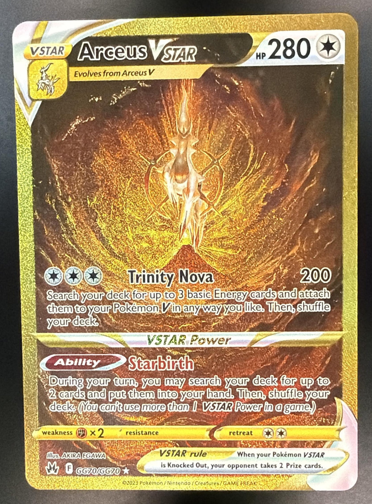 2023 Crown Zenith Arceus VSTAR GG70/GG70 NM