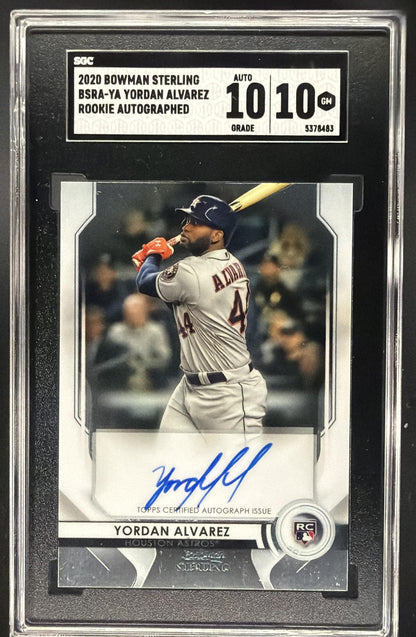 2020 Bowman Sterling Yordan Alvarez #BSRA-YA Rookie Auto RC SGC 10