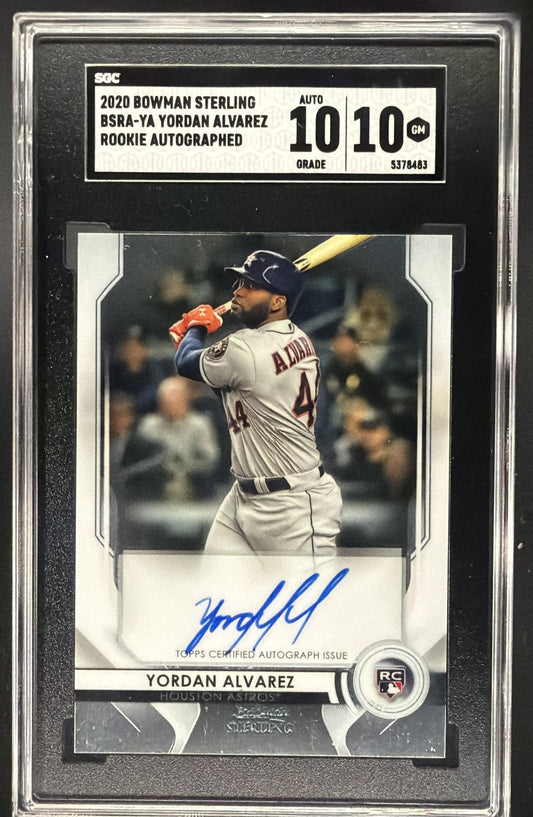 2020 Bowman Sterling Yordan Alvarez #BSRA-YA Rookie Auto RC SGC 10