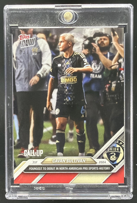 2024 Topps Now MLS Cavan Sullivan Red Rookie /10