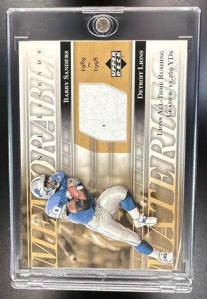 2001 Upper Deck Legends Barry Sanders #MM-BS Memorable Materials