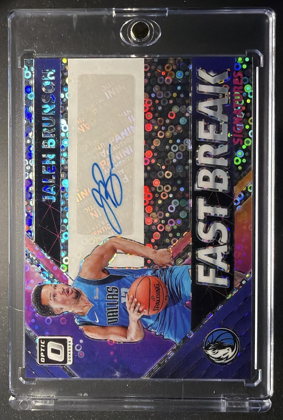 2018-19 Panini Donruss Optic Jalen Brunson #FB-JBR Fast Break Signatures RC Auto
