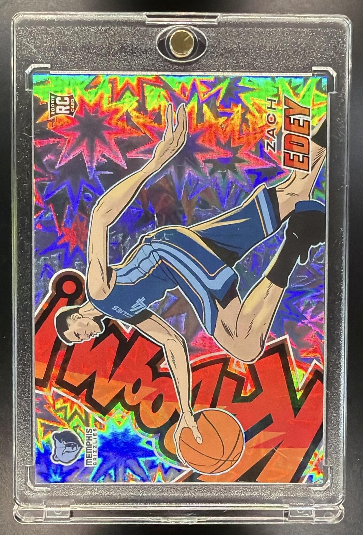 2024-25 Panini Revolution Zach Edey #20 Kaboom-Horizontal RC BAD CORNER