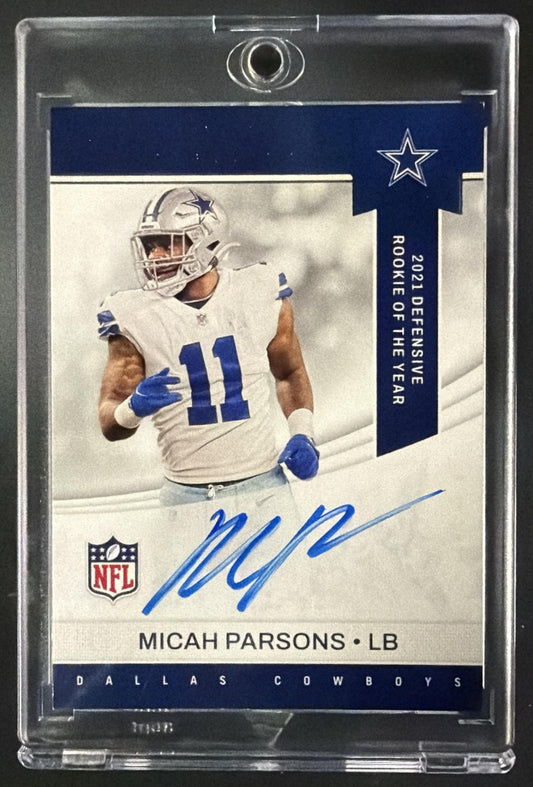 2022 Panini Impeccable Micah Parsons #AWA-MP Award Winners Auto