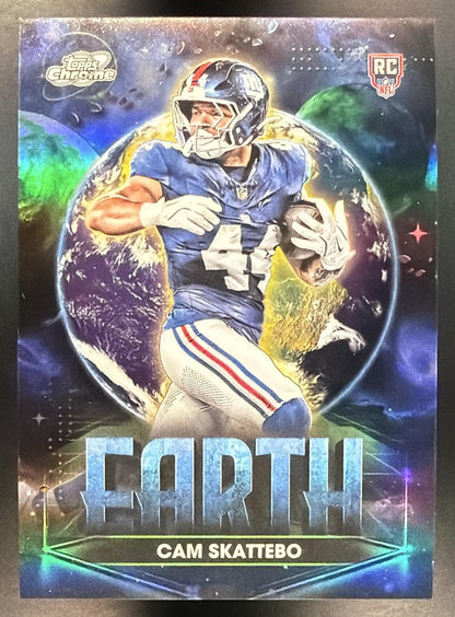 2025 Topps Cosmic Chrome Cam Skattebo #PPEA-CS Planetary Pursuit Earth SP RC
