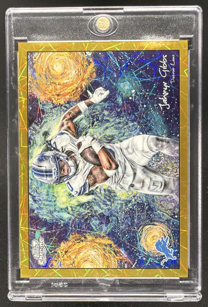 2025 Topps Cosmic Chrome Jahmyr Gibbs #STN-15 Stars In The Night Gold /50